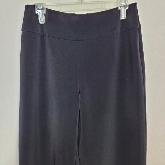 Vtg White House Black Market Sz 6 Dress Pants Wide Leg Black 14" Slit Leg Y2K - Picture 3 of 9